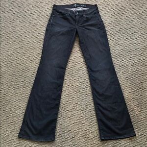 7 For All Mankind Black Boot Cut Jeans